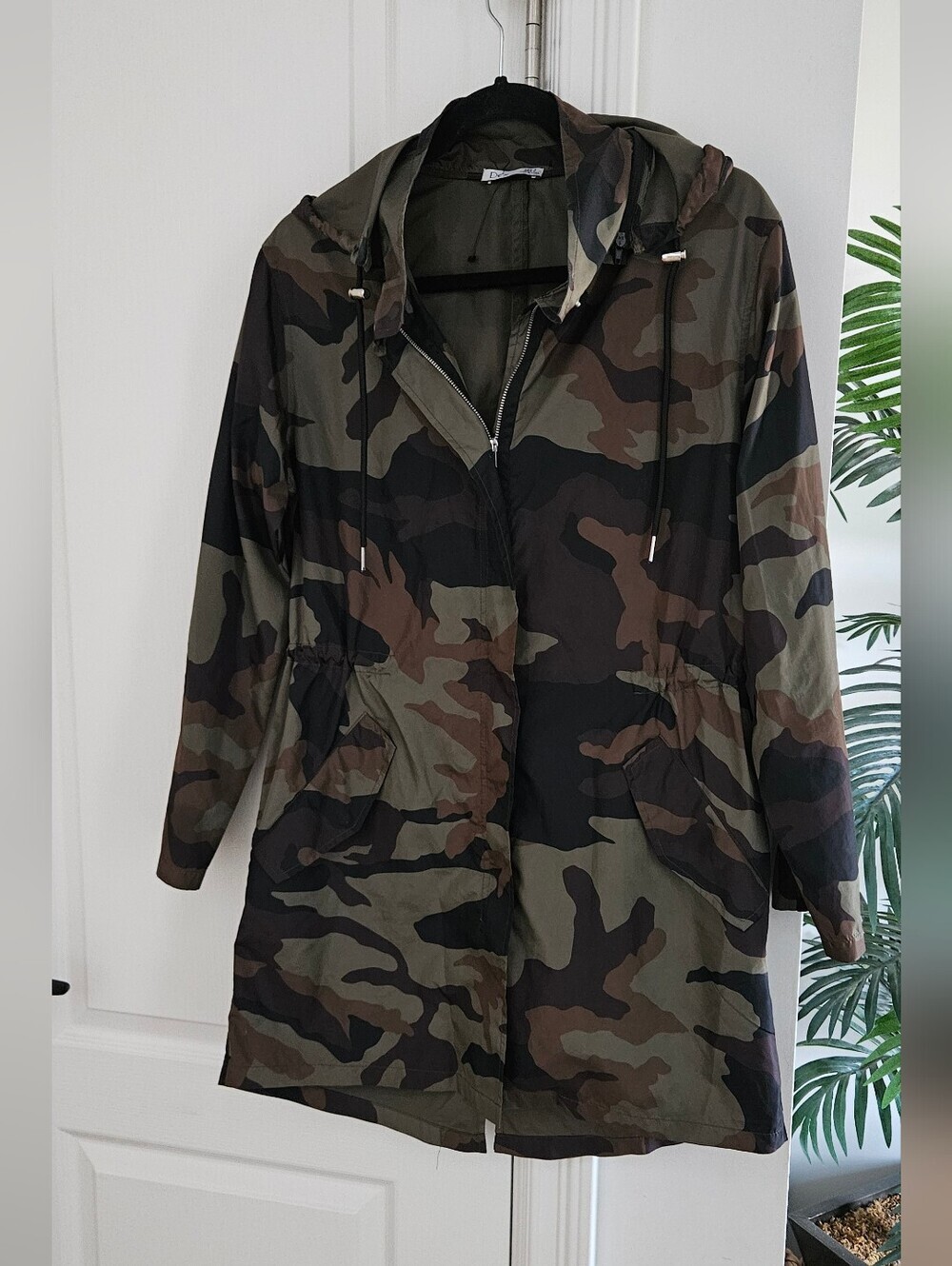 Camouflage Hooded Rain/ Wind Jacket - Olive Camo